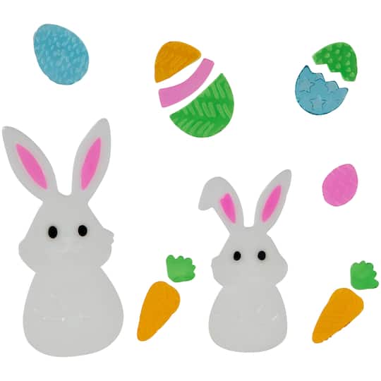 Double Sided Easter Gel Window Clings, 6ct.